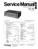 Technics - SA-80 - Service manual